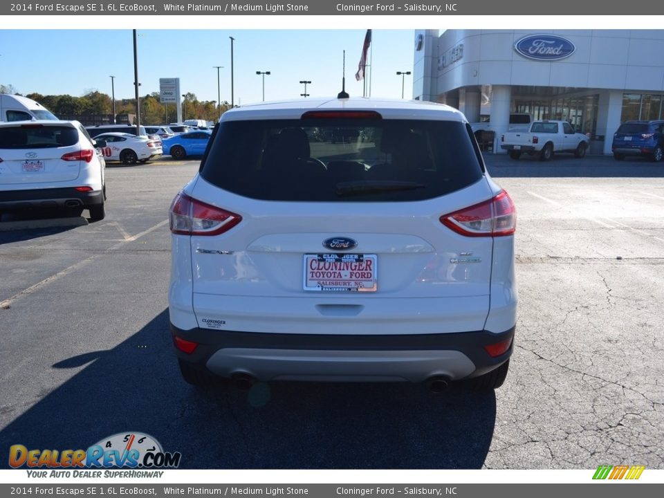 2014 Ford Escape SE 1.6L EcoBoost White Platinum / Medium Light Stone Photo #4