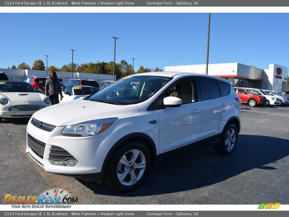 2014 Ford Escape SE 1.6L EcoBoost White Platinum / Medium Light Stone Photo #7