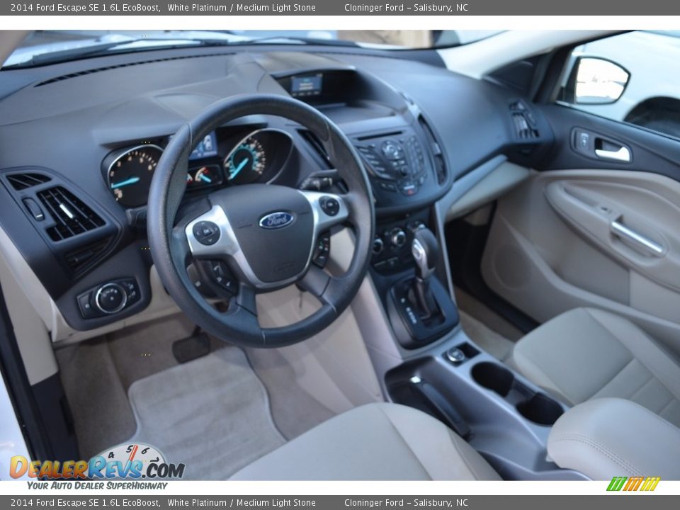 2014 Ford Escape SE 1.6L EcoBoost White Platinum / Medium Light Stone Photo #10