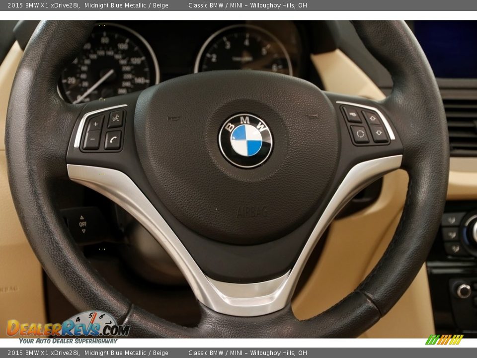 2015 BMW X1 xDrive28i Midnight Blue Metallic / Beige Photo #7