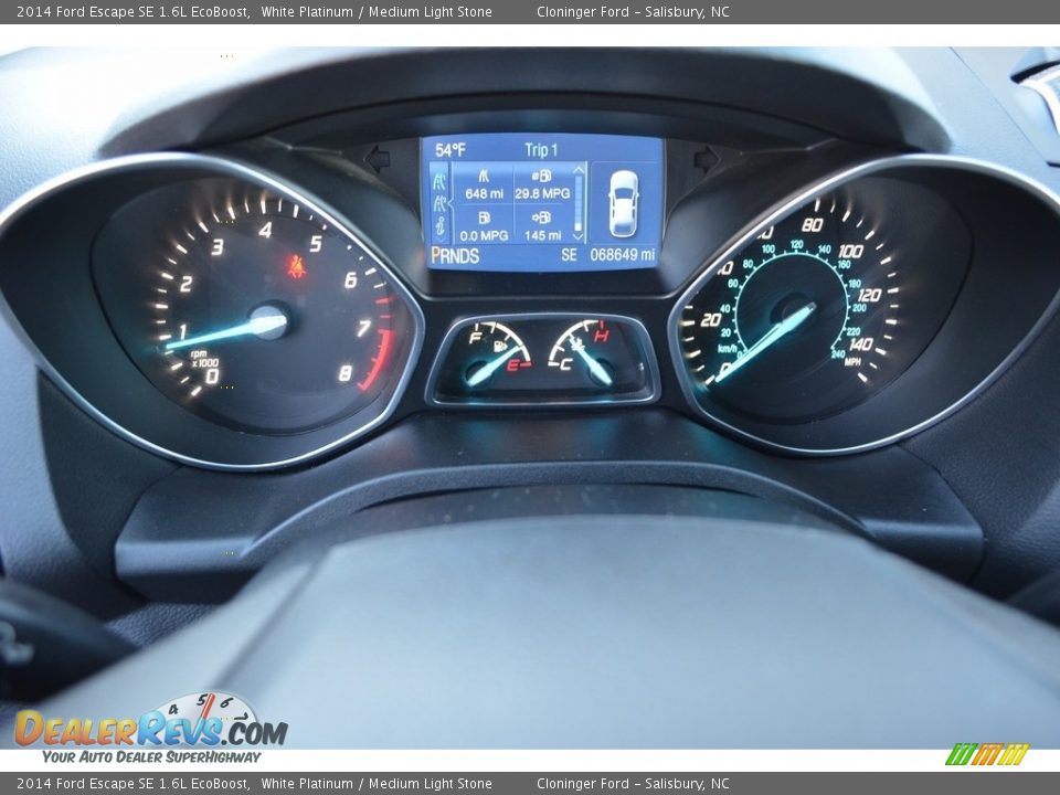 2014 Ford Escape SE 1.6L EcoBoost White Platinum / Medium Light Stone Photo #22