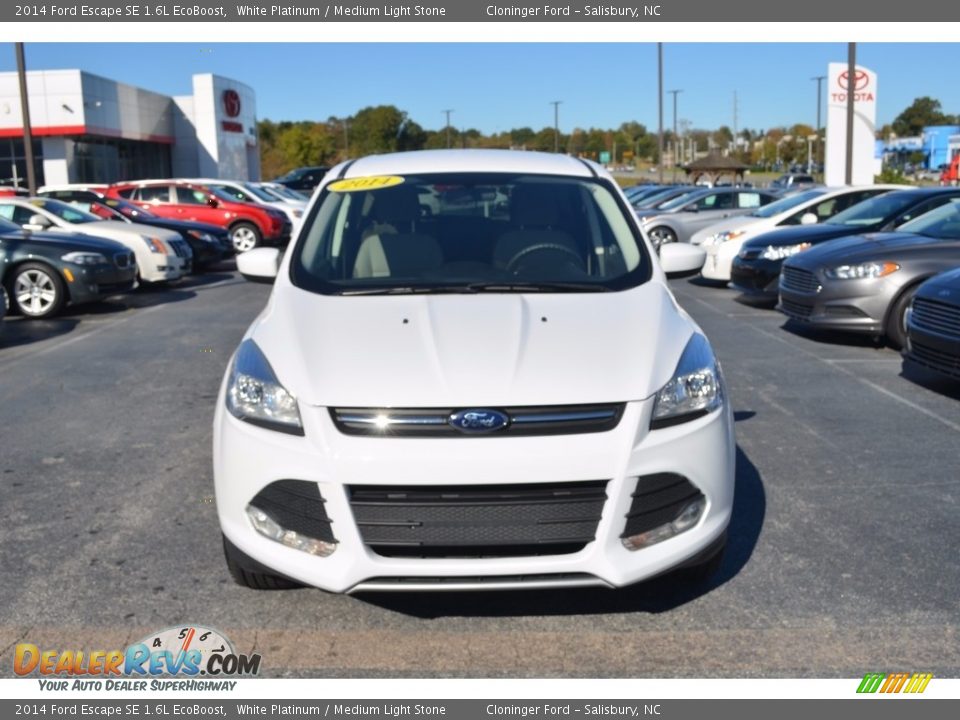 2014 Ford Escape SE 1.6L EcoBoost White Platinum / Medium Light Stone Photo #25