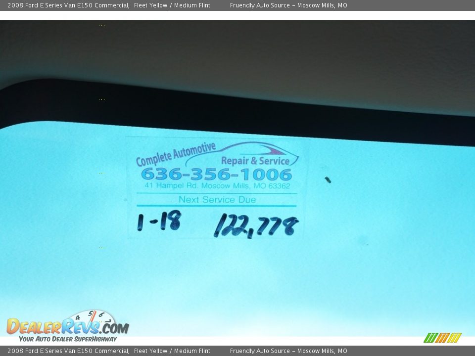 2008 Ford E Series Van E150 Commercial Fleet Yellow / Medium Flint Photo #14