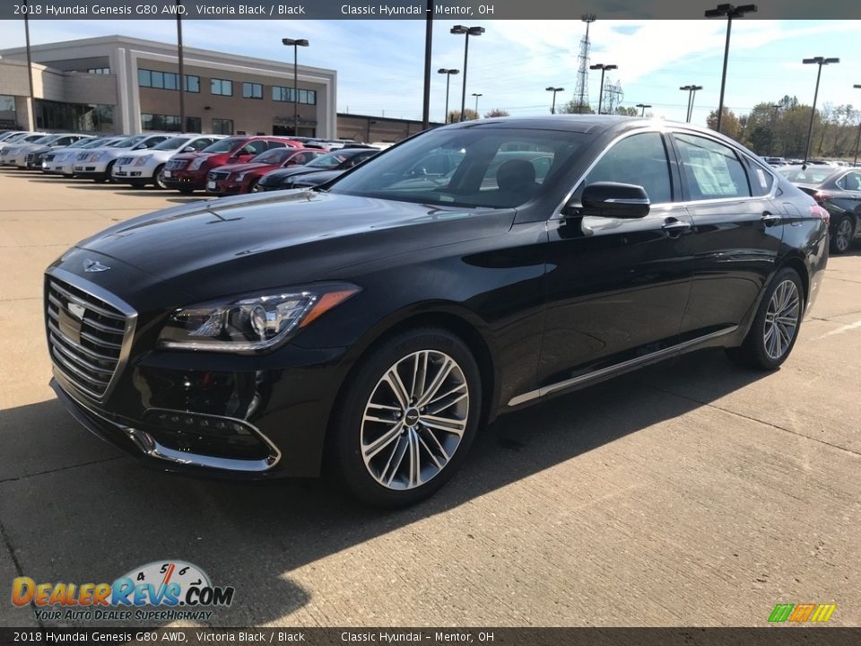 2018 Hyundai Genesis G80 AWD Victoria Black / Black Photo #1