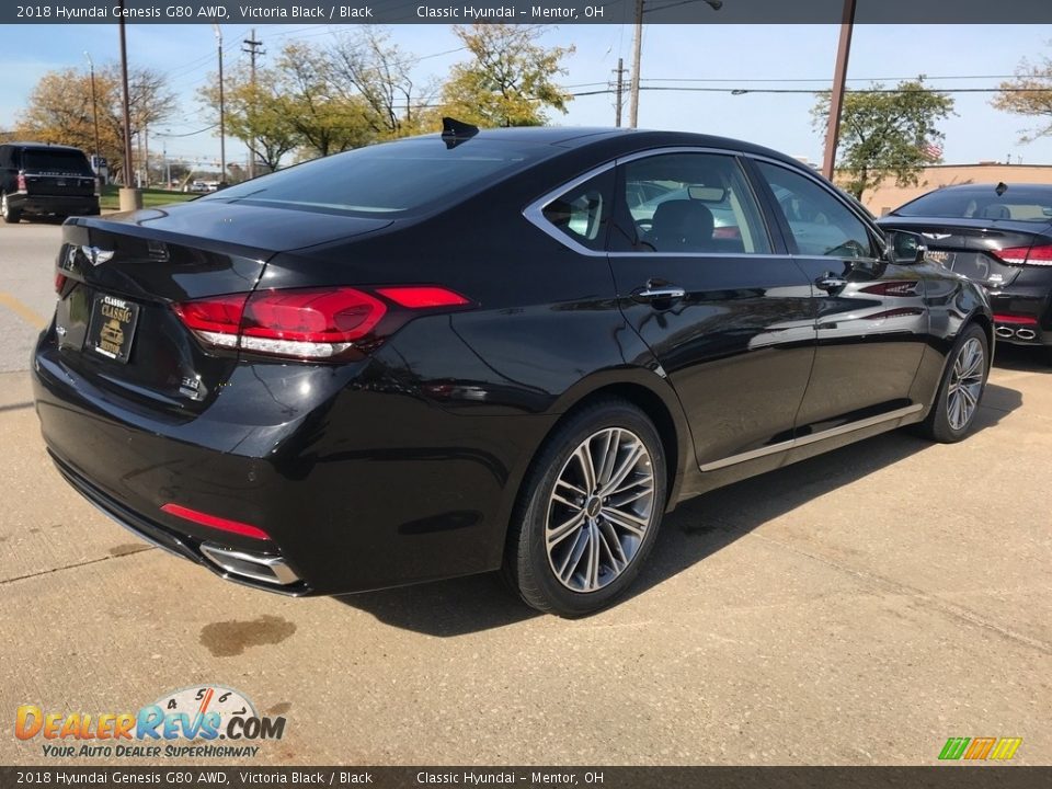 2018 Hyundai Genesis G80 AWD Victoria Black / Black Photo #2