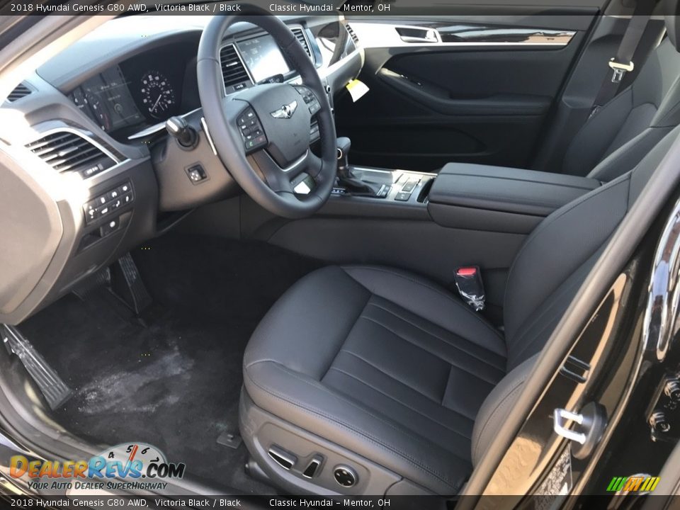 2018 Hyundai Genesis G80 AWD Victoria Black / Black Photo #6