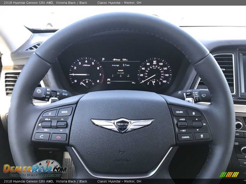 2018 Hyundai Genesis G80 AWD Victoria Black / Black Photo #8