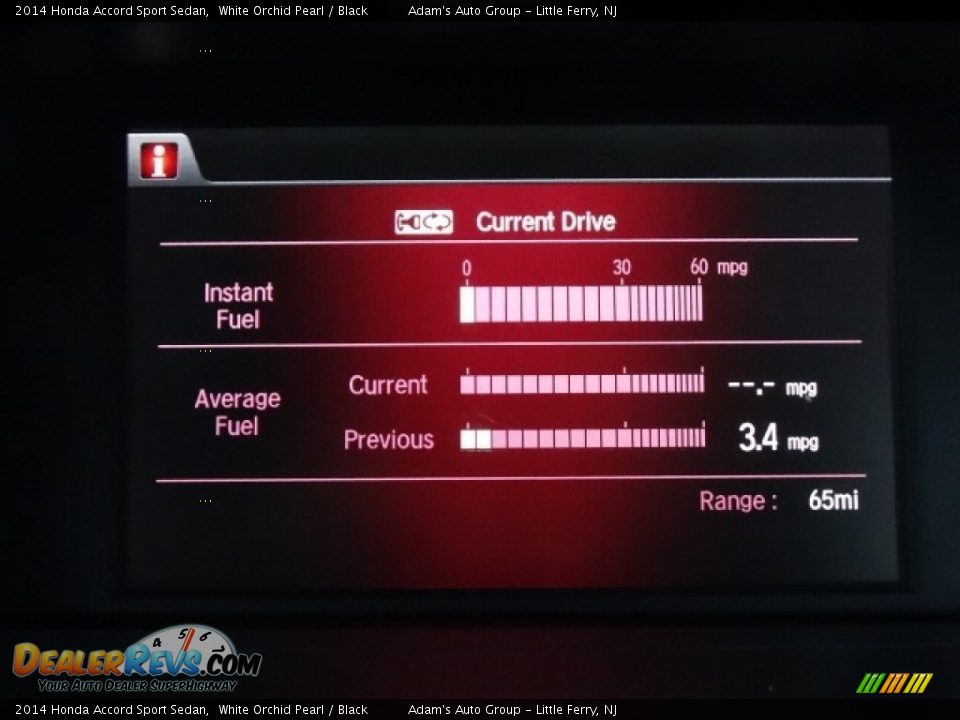 2014 Honda Accord Sport Sedan White Orchid Pearl / Black Photo #34