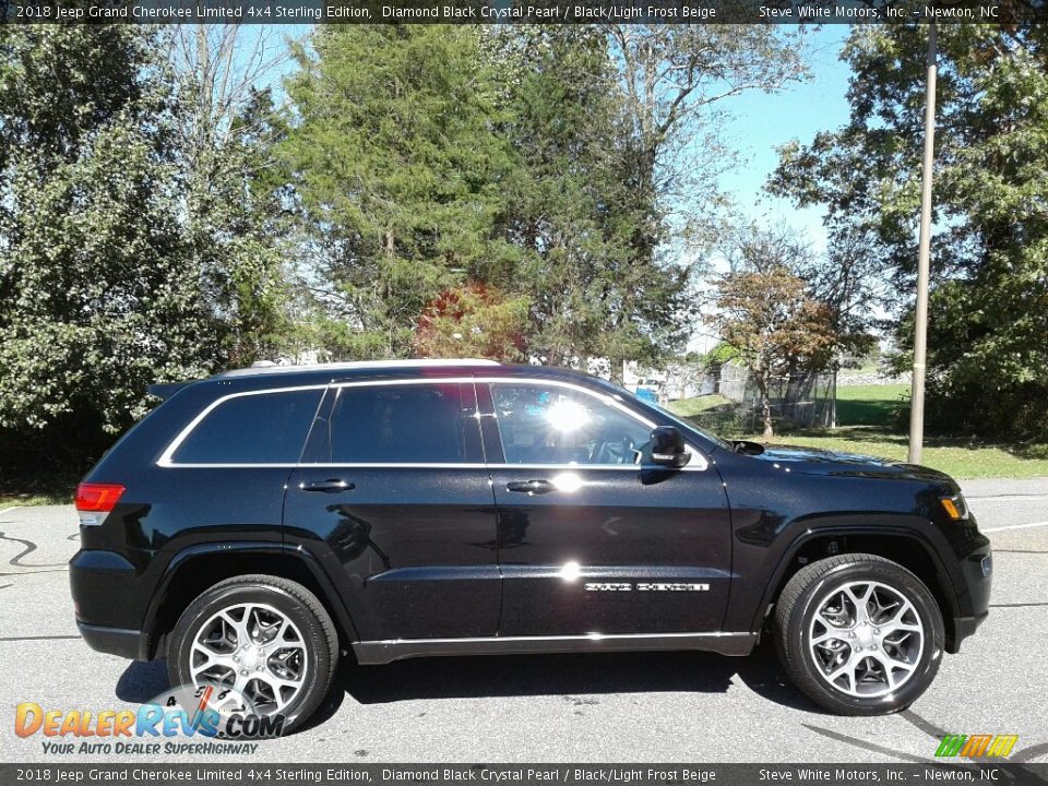 2018 Jeep Grand Cherokee Limited 4x4 Sterling Edition Diamond Black Crystal Pearl / Black/Light Frost Beige Photo #5