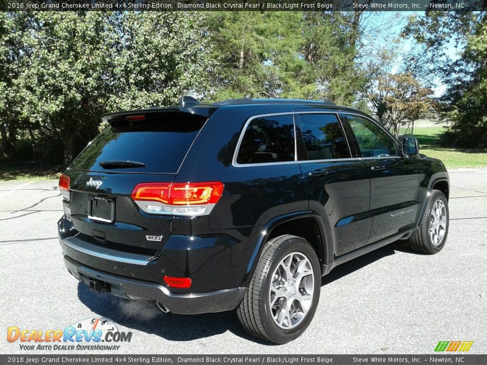 2018 Jeep Grand Cherokee Limited 4x4 Sterling Edition Diamond Black Crystal Pearl / Black/Light Frost Beige Photo #6