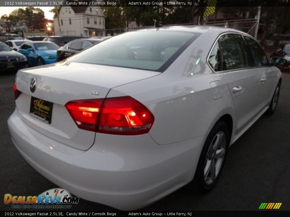 2012 Volkswagen Passat 2.5L SE Candy White / Cornsilk Beige Photo #7