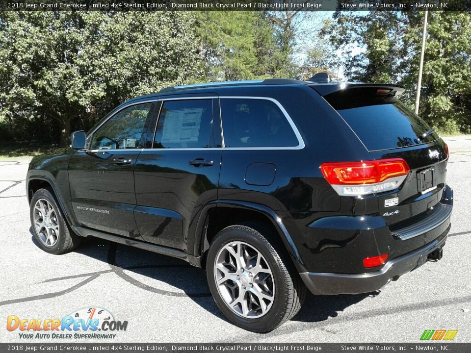 2018 Jeep Grand Cherokee Limited 4x4 Sterling Edition Diamond Black Crystal Pearl / Black/Light Frost Beige Photo #8