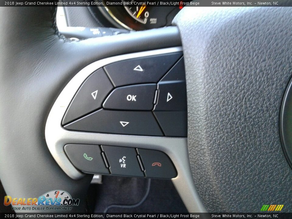 2018 Jeep Grand Cherokee Limited 4x4 Sterling Edition Diamond Black Crystal Pearl / Black/Light Frost Beige Photo #17
