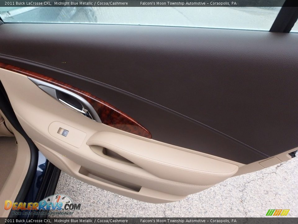 2011 Buick LaCrosse CXL Midnight Blue Metallic / Cocoa/Cashmere Photo #15