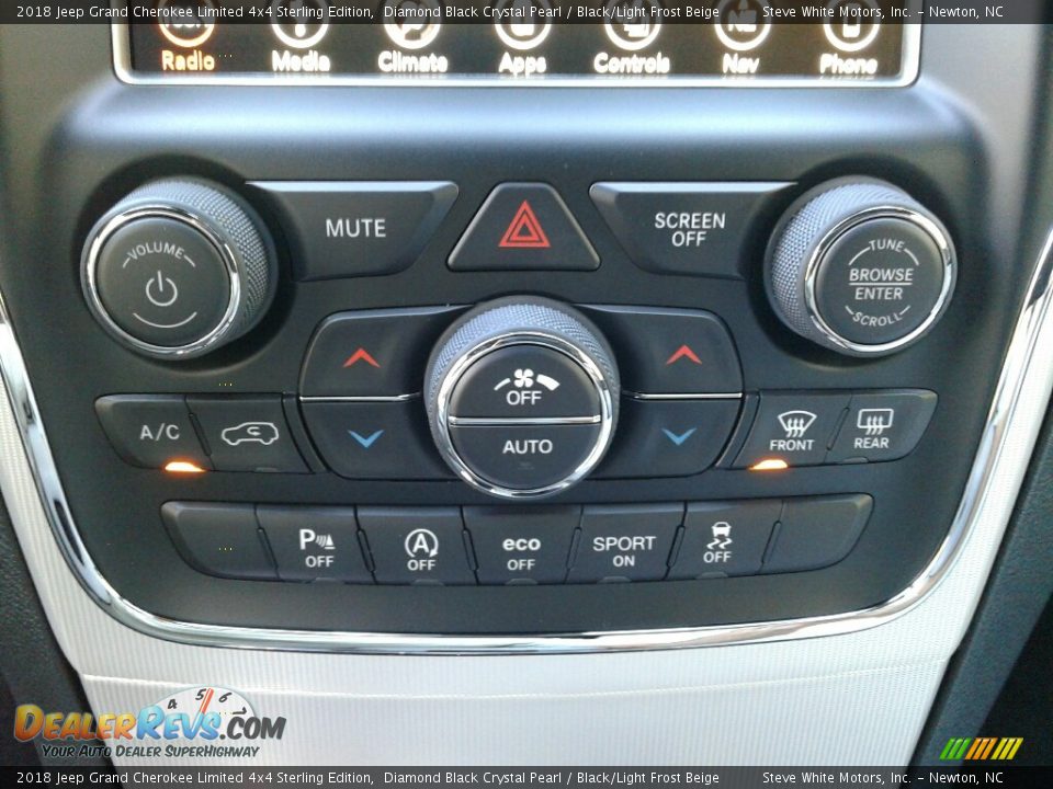 2018 Jeep Grand Cherokee Limited 4x4 Sterling Edition Diamond Black Crystal Pearl / Black/Light Frost Beige Photo #26