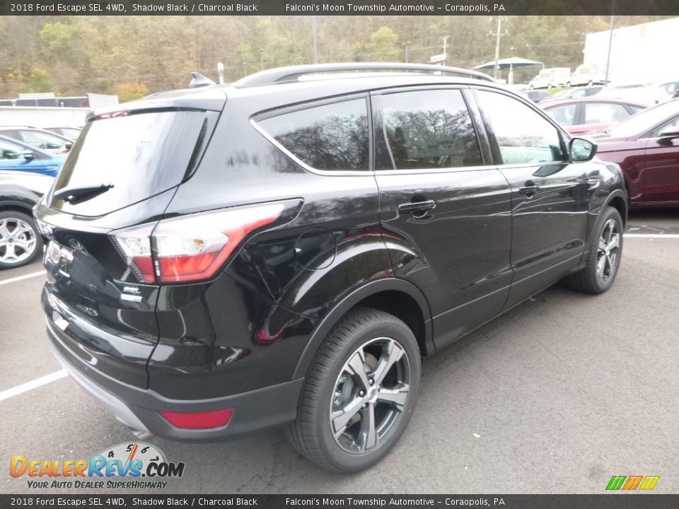 2018 Ford Escape SEL 4WD Shadow Black / Charcoal Black Photo #2