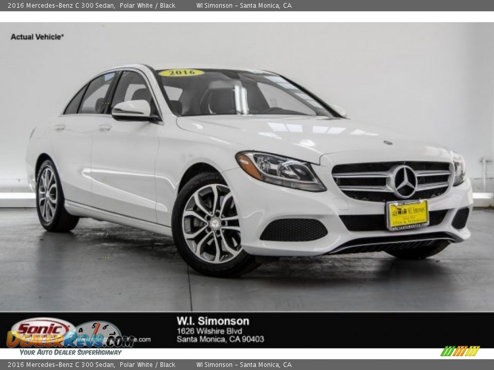 2016 Mercedes-Benz C 300 Sedan Polar White / Black Photo #1