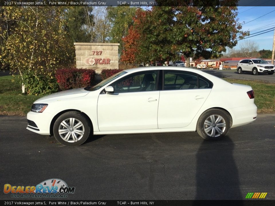 2017 Volkswagen Jetta S Pure White / Black/Palladium Gray Photo #1
