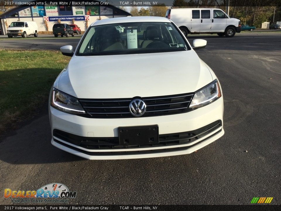 2017 Volkswagen Jetta S Pure White / Black/Palladium Gray Photo #2
