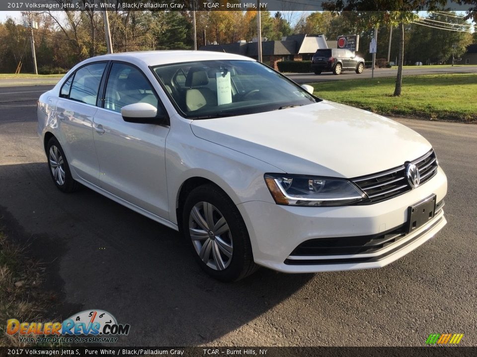 2017 Volkswagen Jetta S Pure White / Black/Palladium Gray Photo #3