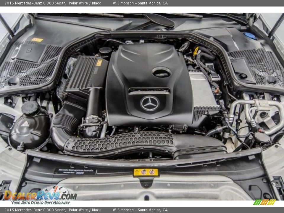 2016 Mercedes-Benz C 300 Sedan Polar White / Black Photo #9