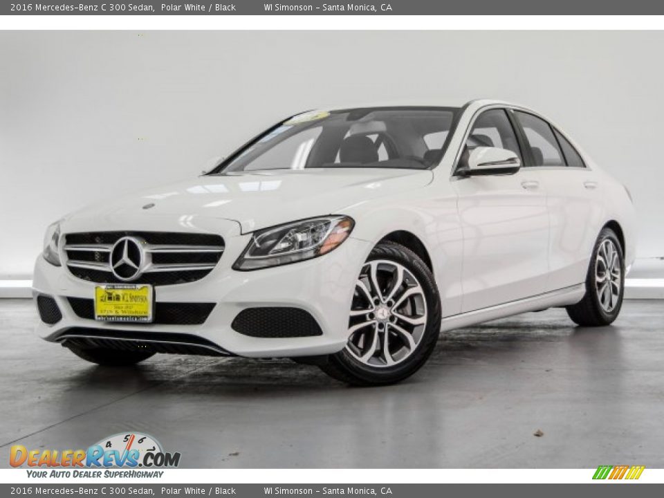 2016 Mercedes-Benz C 300 Sedan Polar White / Black Photo #14