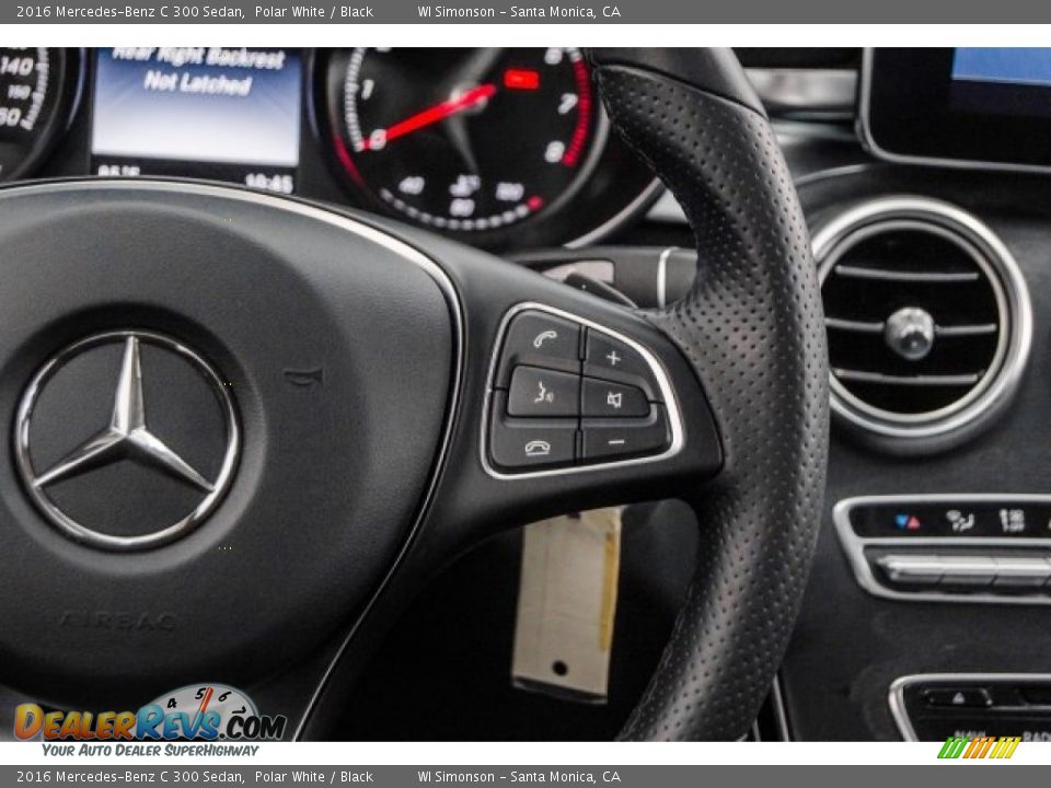 2016 Mercedes-Benz C 300 Sedan Polar White / Black Photo #17
