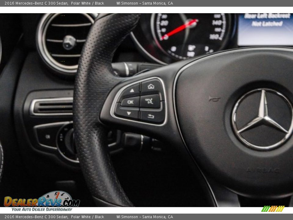 2016 Mercedes-Benz C 300 Sedan Polar White / Black Photo #18