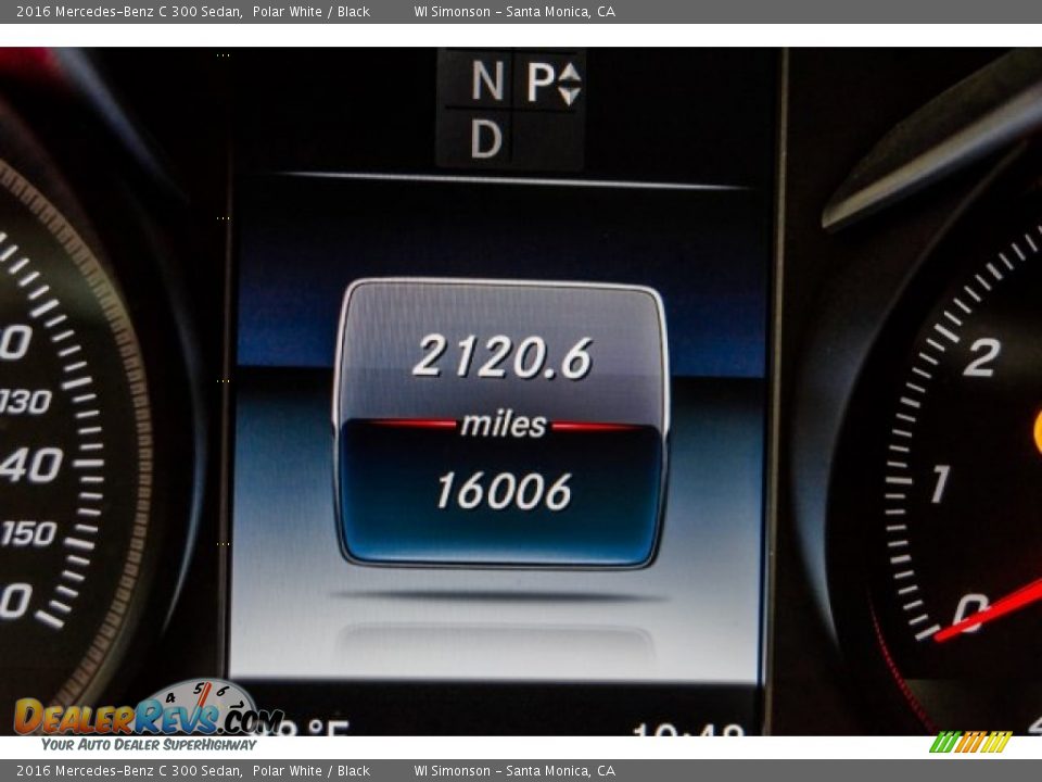 2016 Mercedes-Benz C 300 Sedan Polar White / Black Photo #31