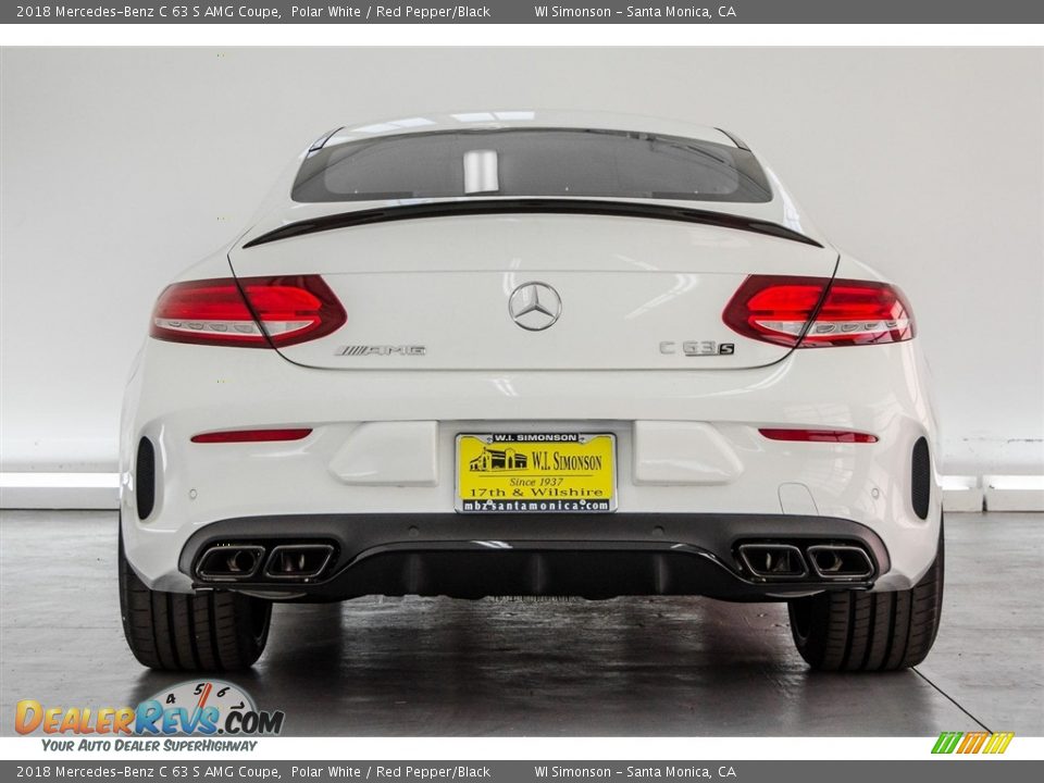 2018 Mercedes-Benz C 63 S AMG Coupe Polar White / Red Pepper/Black Photo #4