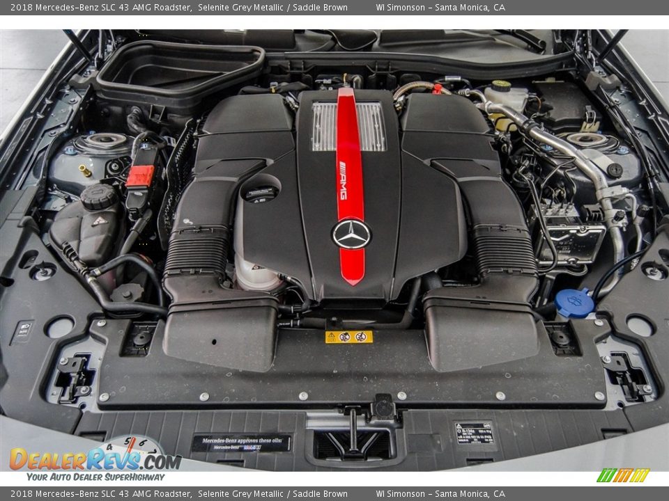 2018 Mercedes-Benz SLC 43 AMG Roadster 3.0 Liter biturbo DOHC 24-Valve VVT V6 Engine Photo #8