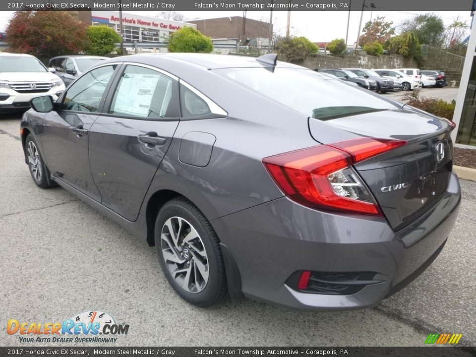 2017 Honda Civic EX Sedan Modern Steel Metallic / Gray Photo #2