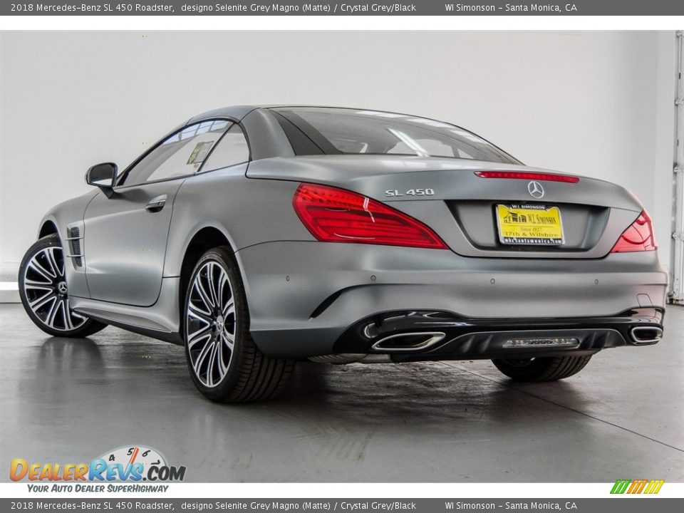 2018 Mercedes-Benz SL 450 Roadster designo Selenite Grey Magno (Matte) / Crystal Grey/Black Photo #3