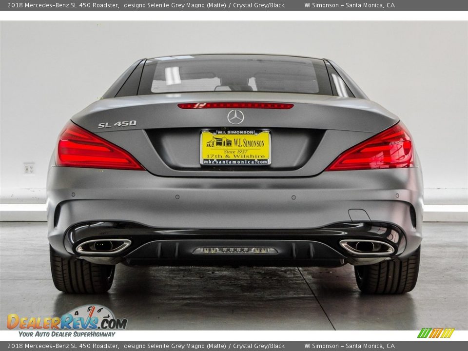 2018 Mercedes-Benz SL 450 Roadster designo Selenite Grey Magno (Matte) / Crystal Grey/Black Photo #4