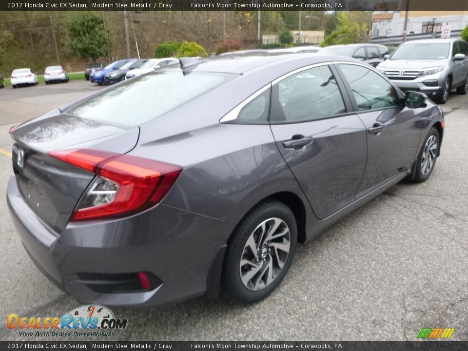 2017 Honda Civic EX Sedan Modern Steel Metallic / Gray Photo #4