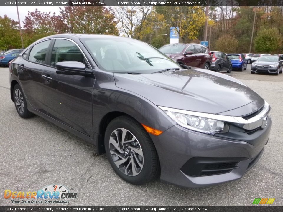 2017 Honda Civic EX Sedan Modern Steel Metallic / Gray Photo #5