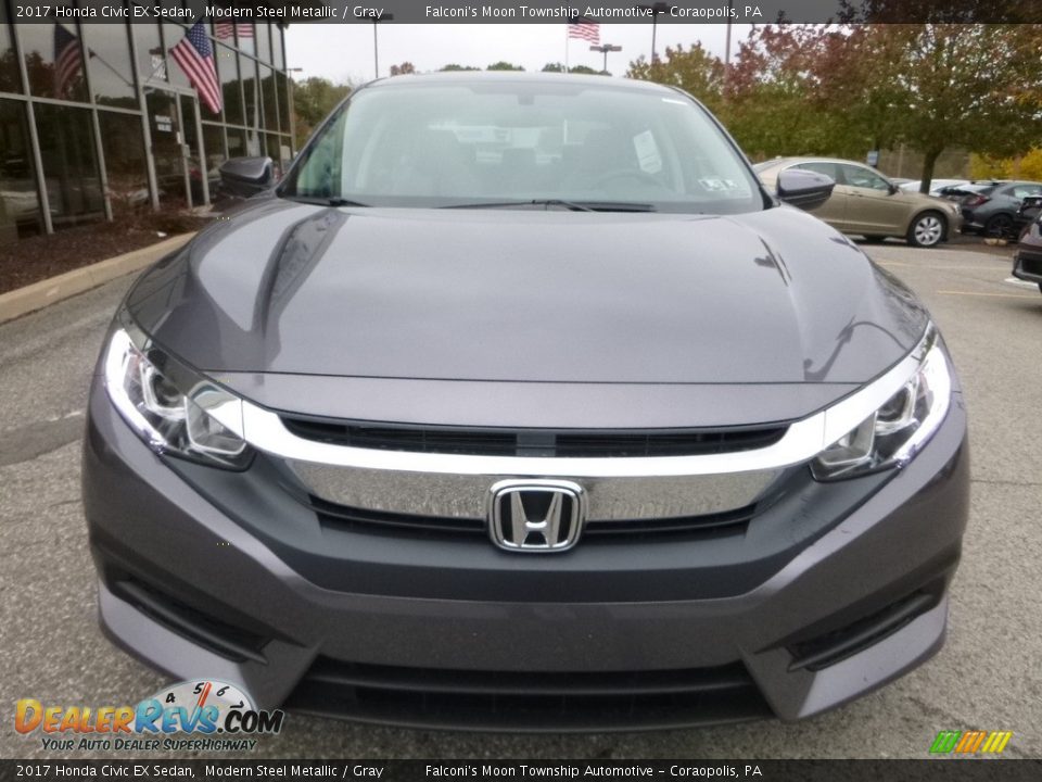 2017 Honda Civic EX Sedan Modern Steel Metallic / Gray Photo #6
