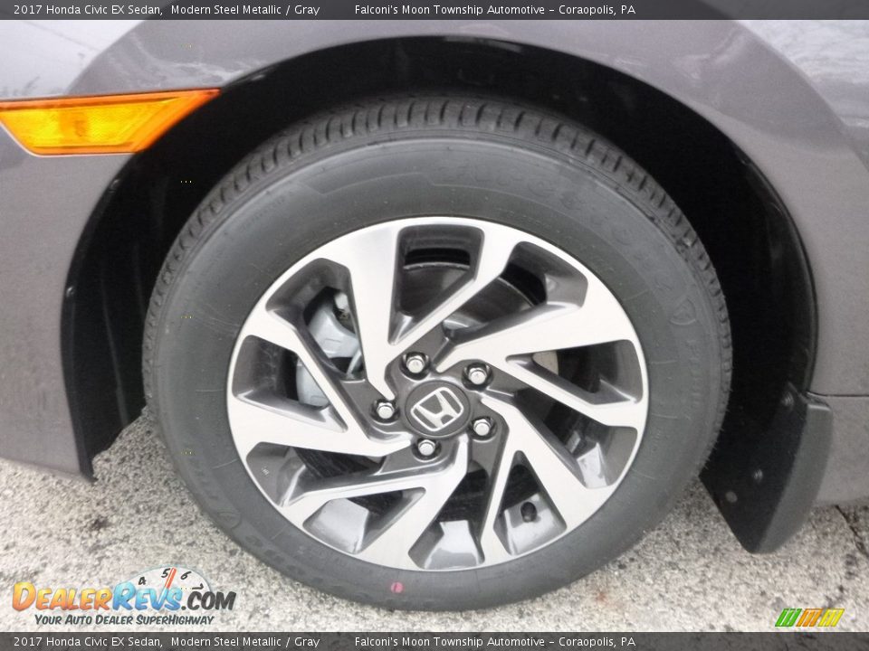2017 Honda Civic EX Sedan Modern Steel Metallic / Gray Photo #7
