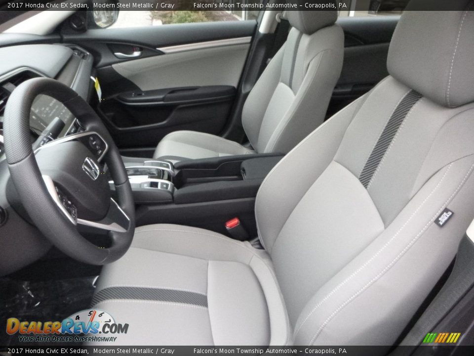 2017 Honda Civic EX Sedan Modern Steel Metallic / Gray Photo #8