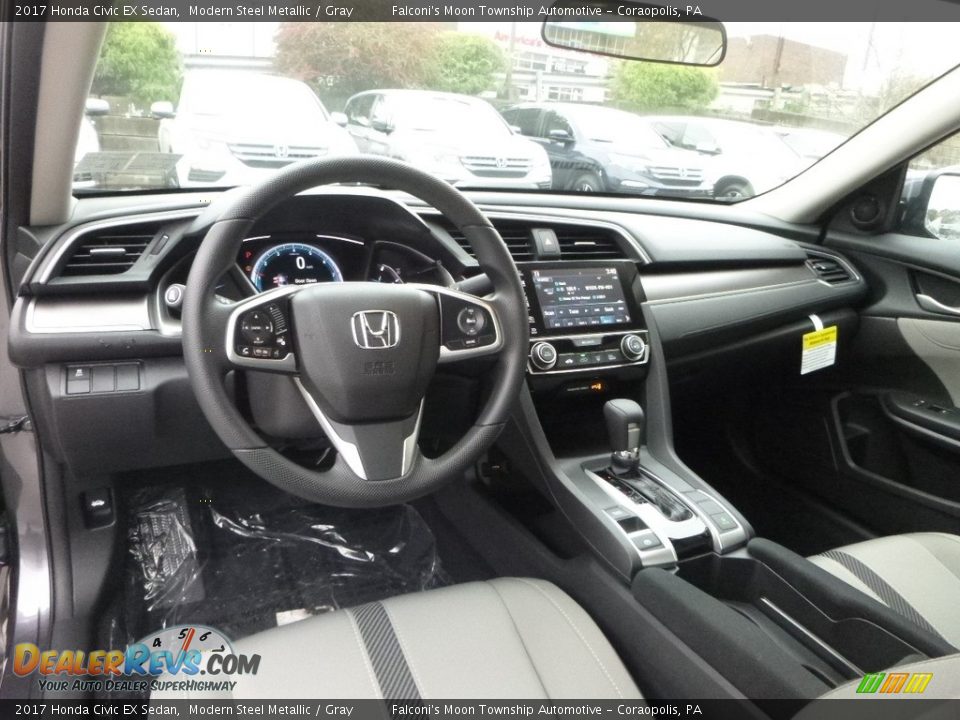 2017 Honda Civic EX Sedan Modern Steel Metallic / Gray Photo #10