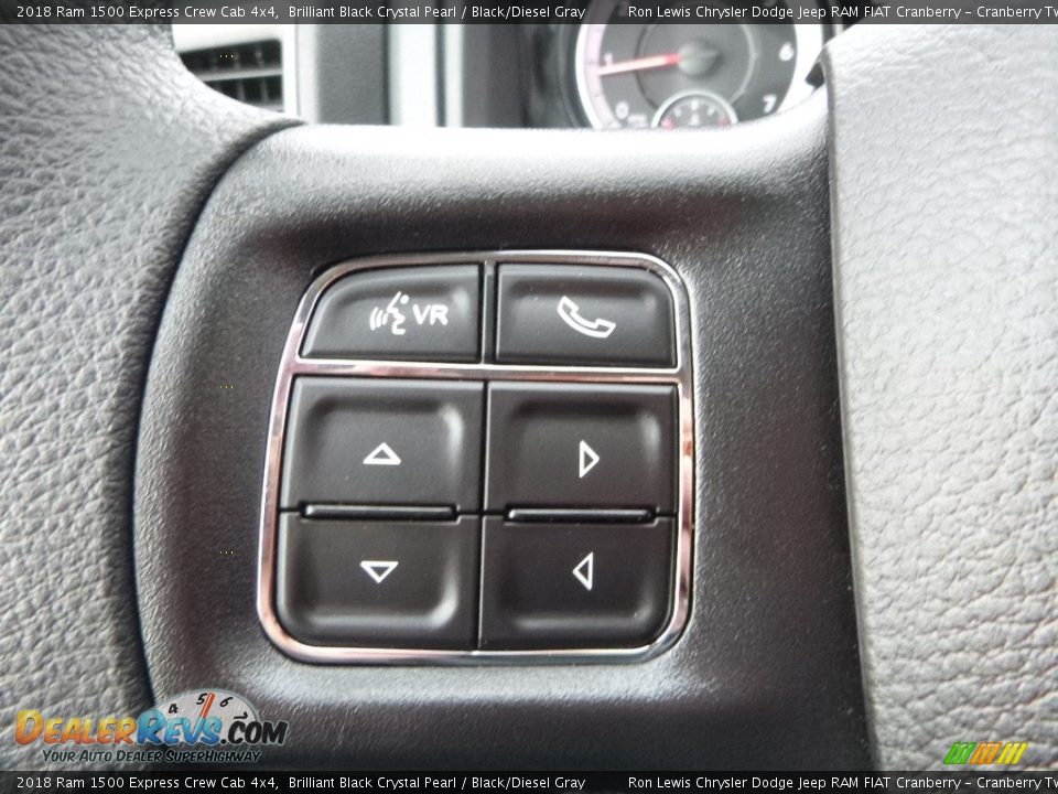 2018 Ram 1500 Express Crew Cab 4x4 Brilliant Black Crystal Pearl / Black/Diesel Gray Photo #20