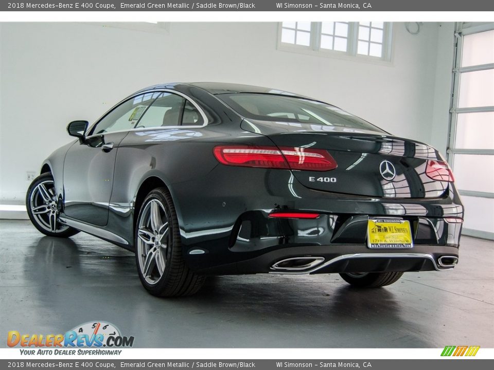 2018 Mercedes-Benz E 400 Coupe Emerald Green Metallic / Saddle Brown/Black Photo #3