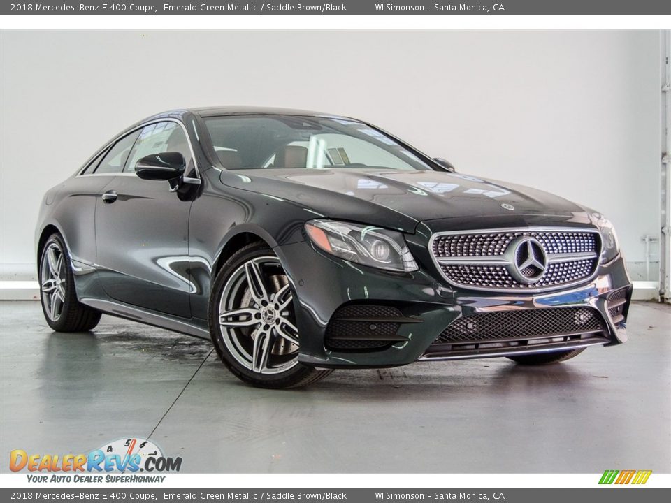 2018 Mercedes-Benz E 400 Coupe Emerald Green Metallic / Saddle Brown/Black Photo #12