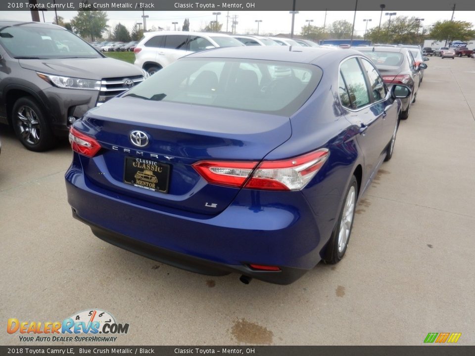 2018 Toyota Camry LE Blue Crush Metallic / Black Photo #2