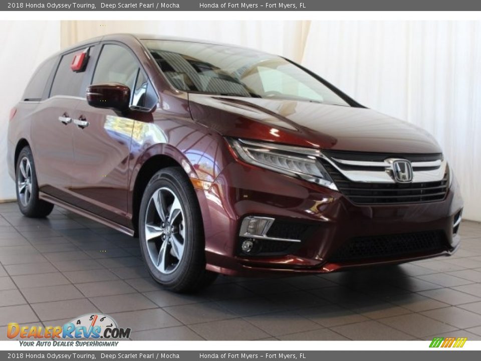 2018 Honda Odyssey Touring Deep Scarlet Pearl / Mocha Photo #2