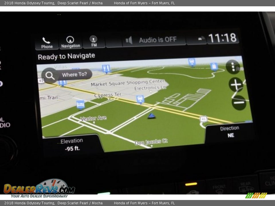 2018 Honda Odyssey Touring Deep Scarlet Pearl / Mocha Photo #18