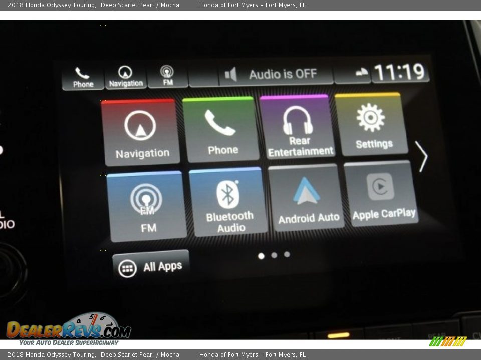 2018 Honda Odyssey Touring Deep Scarlet Pearl / Mocha Photo #20