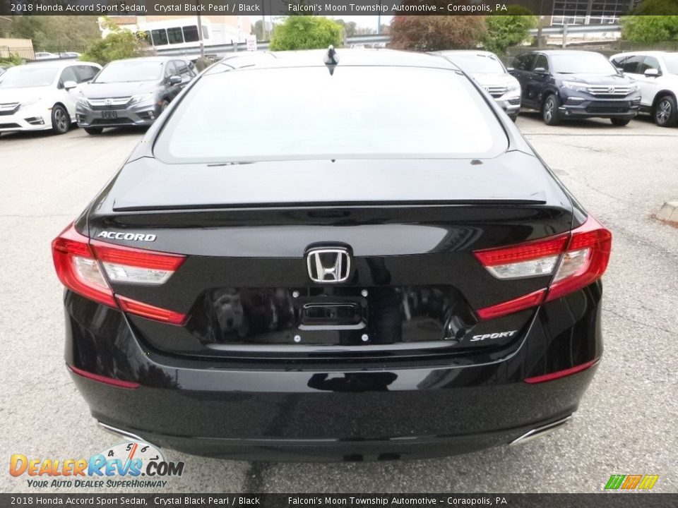 2018 Honda Accord Sport Sedan Crystal Black Pearl / Black Photo #3