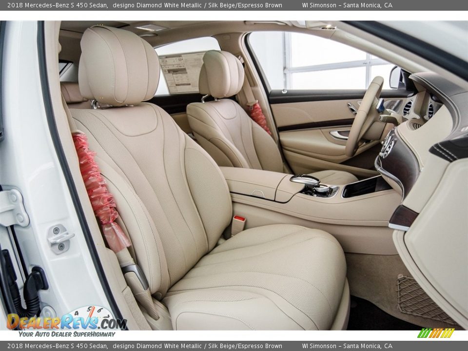 Silk Beige/Espresso Brown Interior - 2018 Mercedes-Benz S 450 Sedan Photo #2