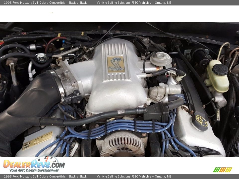 1998 Ford Mustang SVT Cobra Convertible Black / Black Photo #4